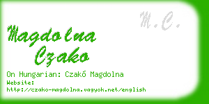 magdolna czako business card