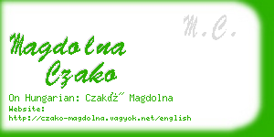 magdolna czako business card